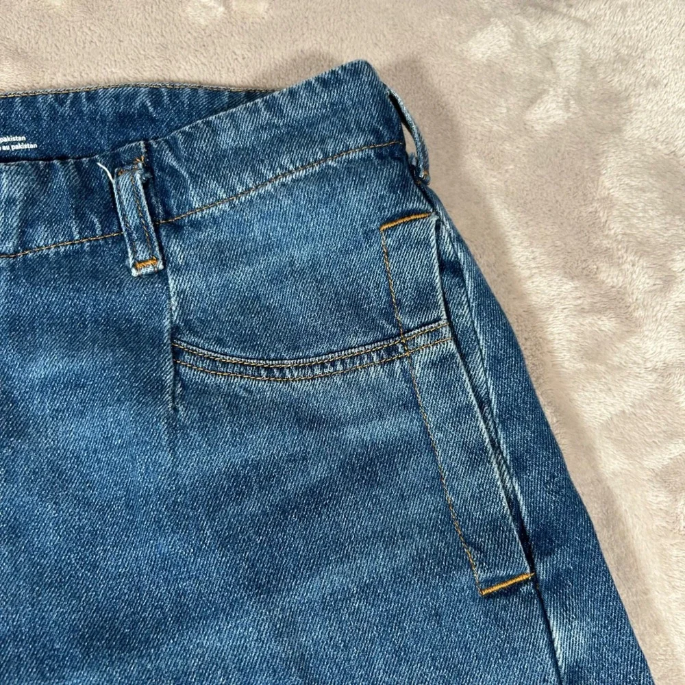 Pilcro Anthropologie The Georgia Full-Length High-Rise Barrel Jeans Womens 32P